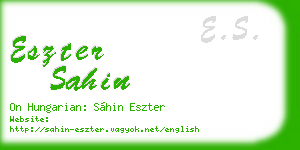 eszter sahin business card